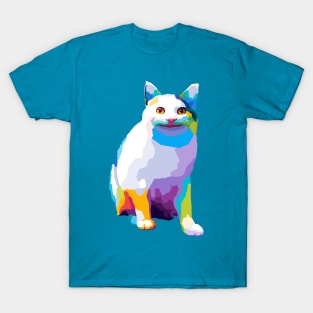 Polite Cat Meme Pop Art T-Shirt